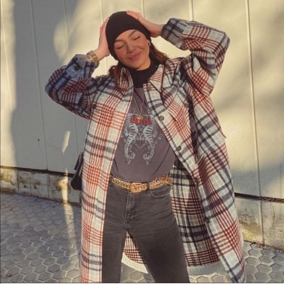 Zara long plaid overshirt - Picture 8 of 16